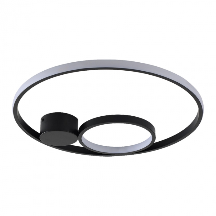 Plafon Skylight Ilusion Preto e Branco 28 watts 3000K Bivolt Ø450mm SKY-4033PT