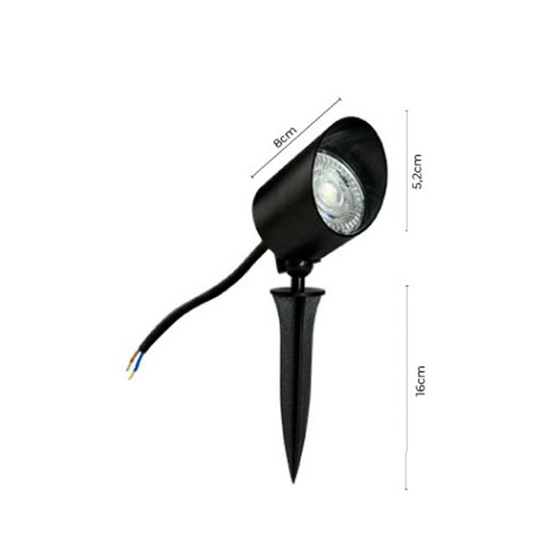 Espeto de Jardim Nordecor 7 watts 3000K 36° IP65 160x80x52mm 6165