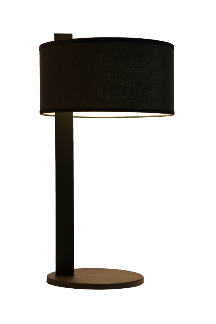 Luminária de Mesa Nova Home Jet Madeira Jequitibá Ebanizada 1L E27 Ø400x540mm 1116