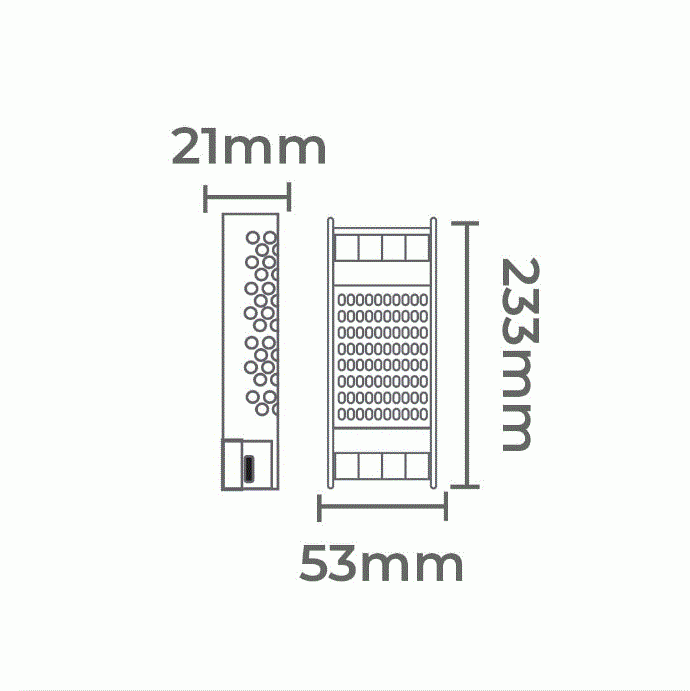 Fonte 12V Nordecor 10A 120 watts Slim IP20 Bivolt 233x53x21mm 7215