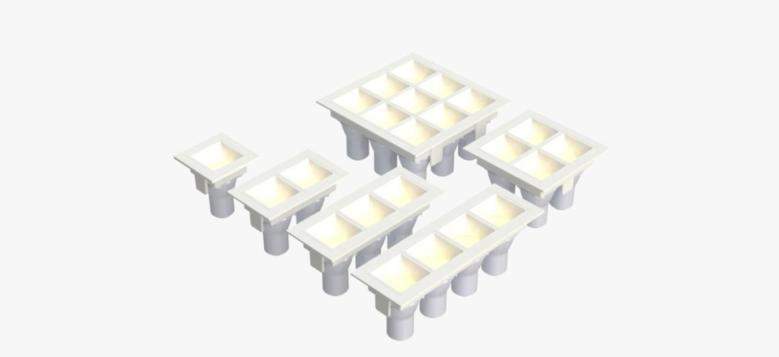 Embutido Fixo Moon Linea 1L Mini Dicróica Branco 55x55mm 1061513
