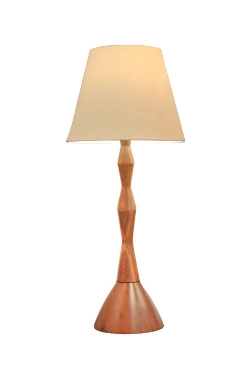 Luminária de Mesa Nova Home Indie I Madeira Jequitibá 1L E27 Ø340x810mm 1117