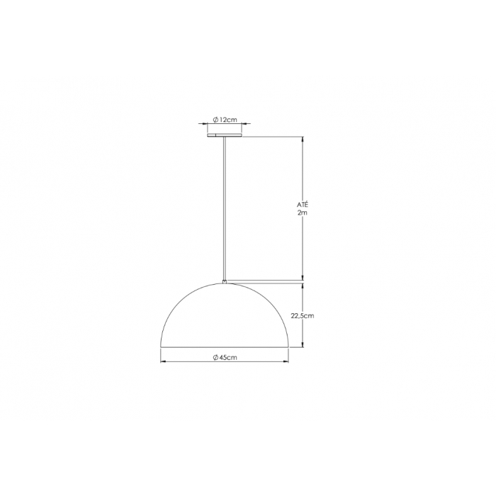 Pendente Bella Itália Luna Ø450mm 1L E27 90620239 