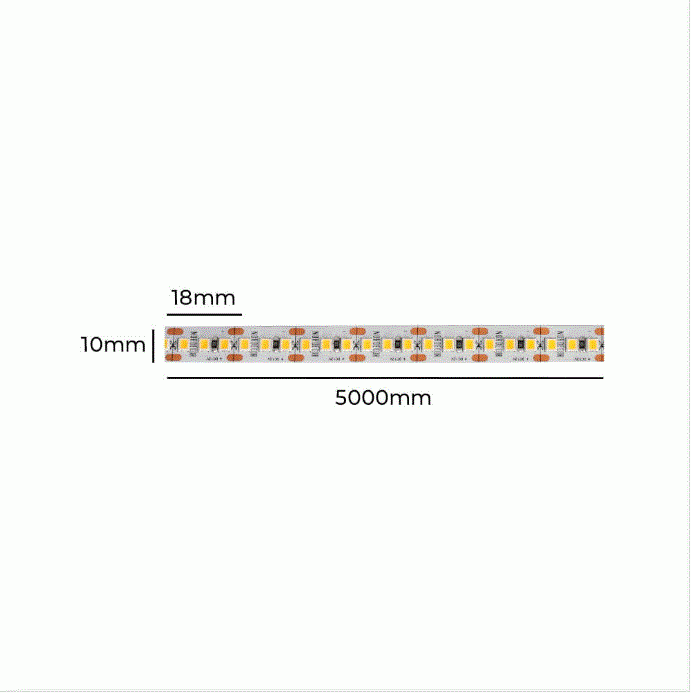 Fita LED Nordecor Odda 7,2w/mt 180 leds IP20 10mm 12V 2700K IRC97 (Rolo 5 metros) 7223