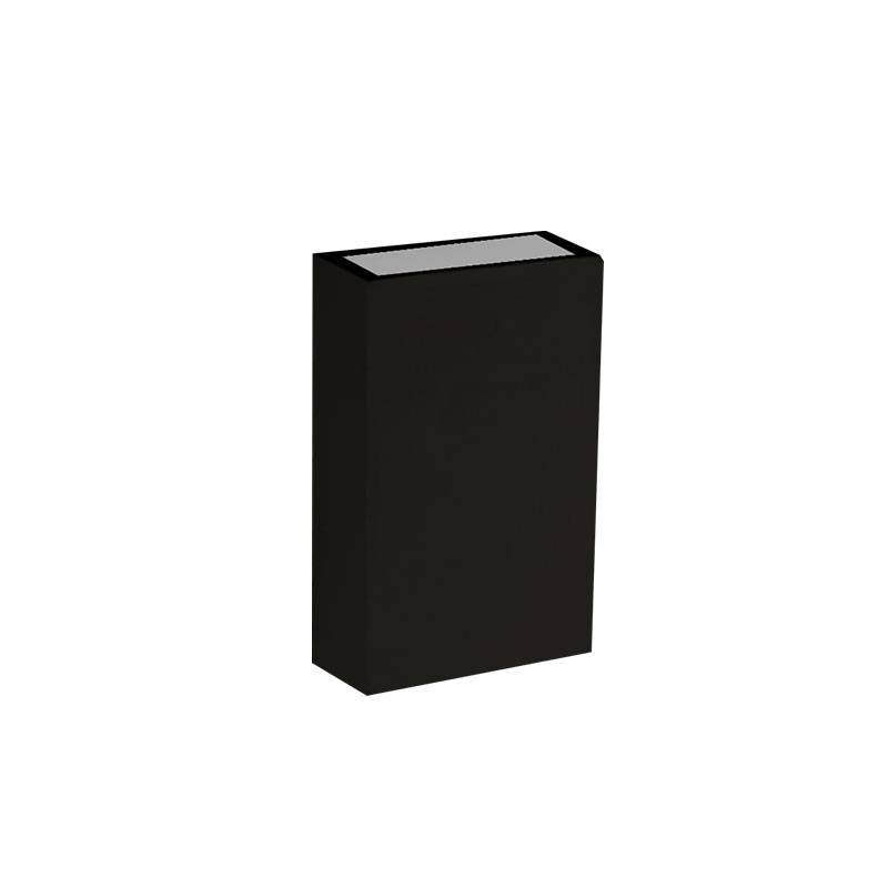 Arandela Nordecor Fit Facho Duplo 4 watts 3000K Preto IP65 123x83x30mm Bivolt 2049