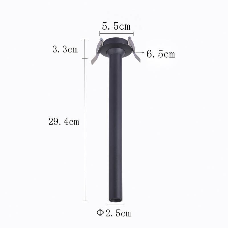 Spot Embutido Nordecor Lea 5 watts 2700K 24° Sof Preto Ø25x294mm IRC97 Bivolt 6471