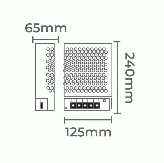 Fonte 12V Nordecor 84A 1000 watts IP20 Chaveada Bivolt 240x125x65mm 7236