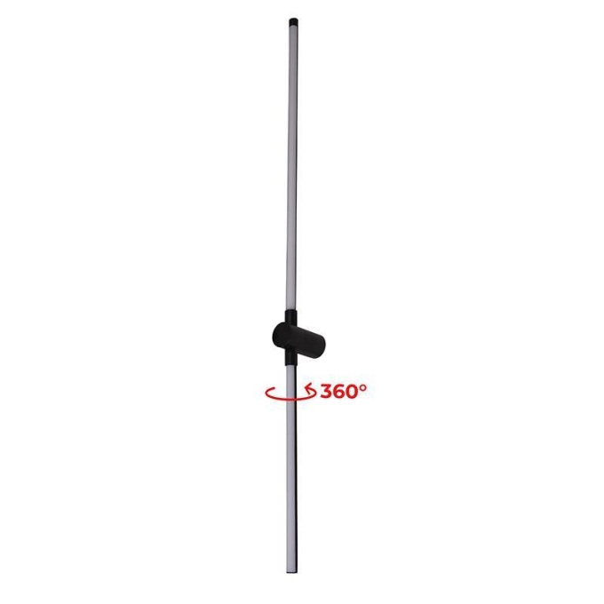 Arandela Nordecor Lina 10 watts 3000K Preto IP20 Ø40x800mm Bivolt 2751