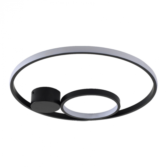 Plafon Skylight Ilusion Preto e Branco 28 watts 3000K Bivolt Ø450mm SKY-4033PT