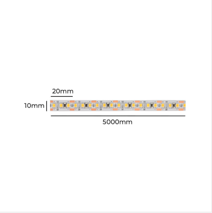 Fita LED Nordecor Odda 14w/mt 156 leds IP20 10mm 12V 2700K IRC97 (Rolo 5 metros) 7220