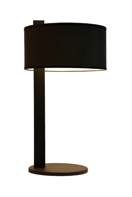 Luminária de Mesa Nova Home Jet Madeira Jequitibá Ebanizada 1L E27 Ø400x540mm 1116