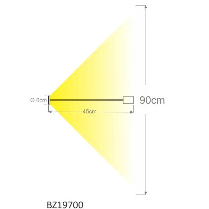 Balizador Bella Itália Parasit 1,5 watts 3000K IP65 12V 450mm 90090401401