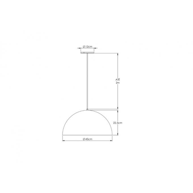 Pendente Bella Itália Luna Ø350mm 1L E27 90620238