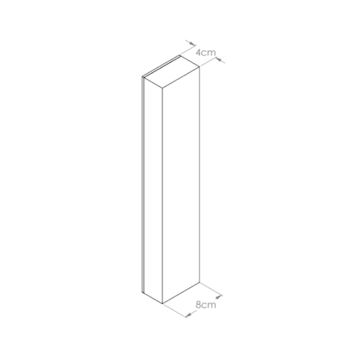 Arandela Bella Itália Slim Acrílico 390x80mm 9068038622