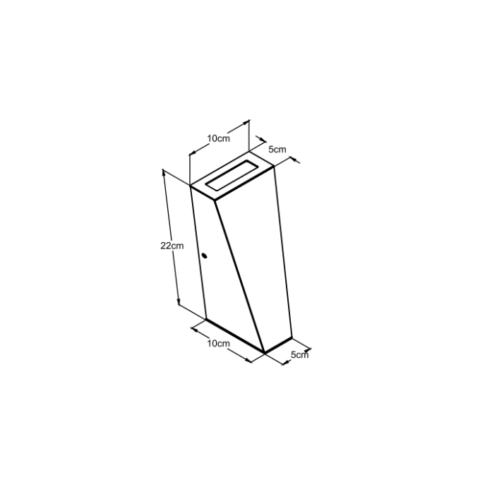 Arandela Bella Itália Elis IP65 2L Mini Dicróica 210x100x100mm 908103011