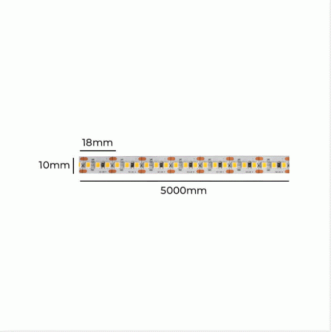 Fita LED Nordecor Odda 7,2w/mt 180 leds IP20 10mm 12V 2700K IRC97 (Rolo 5 metros) 7223