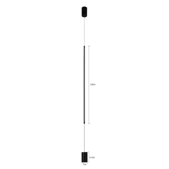Arandela Nordecor Lina Wall 16 watts 3000K Preto IP20 1200mm Bivolt 2750