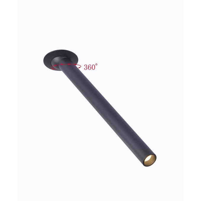 Spot Embutido Nordecor Lea 5 watts 2700K 24° Sof Preto Ø25x294mm IRC97 Bivolt 6471