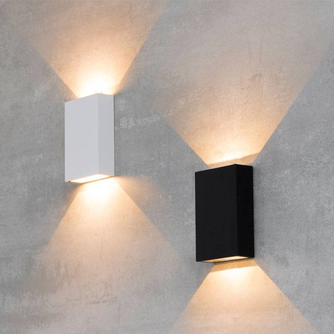 Arandela Nordecor Fit Facho Duplo 4 watts 3000K Branco IP65 123x83x30mm Bivolt 2048