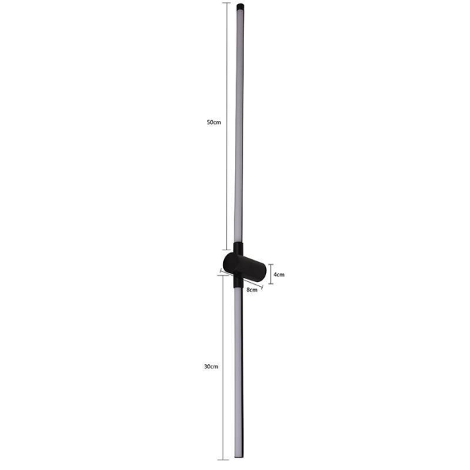 Arandela Nordecor Lina 10 watts 3000K Preto IP20 Ø40x800mm Bivolt 2751