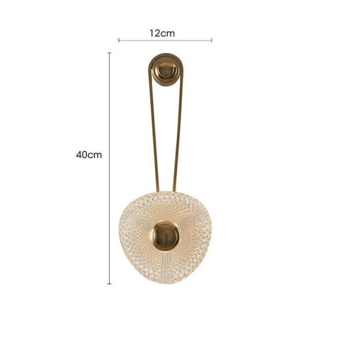 Arandela Nordecor Riva 5 watts 3000K Dourado IP20 400x120mm Bivolt 2725