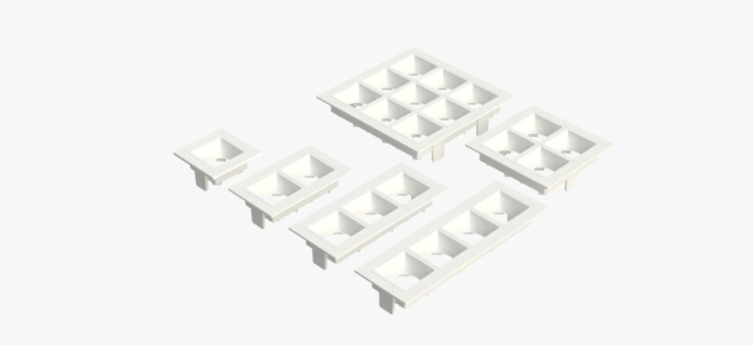 Embutido Fixo Moon Linea 3L Mini Dicróica Branco 130x55mm 1061519