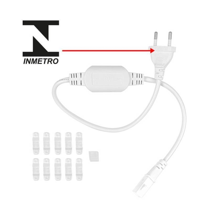 Conector para Fita de LED Siliconada Nordecor 8A 5mm (7010/11/12/13) Bivolt 7035