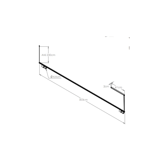 Pendente Bella Itália Risk Linear SPT 54 watts + 4L MR11 3000mm 9033022241 