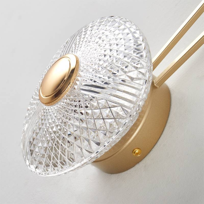 Arandela Nordecor Riva 5 watts 3000K Dourado IP20 400x120mm Bivolt 2725