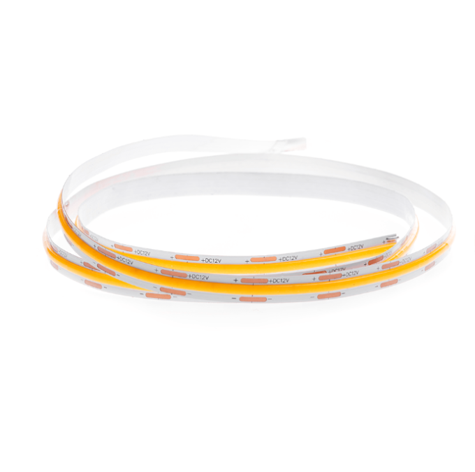 Fita de Led Nordecor 12V Cob 512 Leds/mt 12w/mt IP20 2700K 8mm (Rolo 5 metros) 7053
