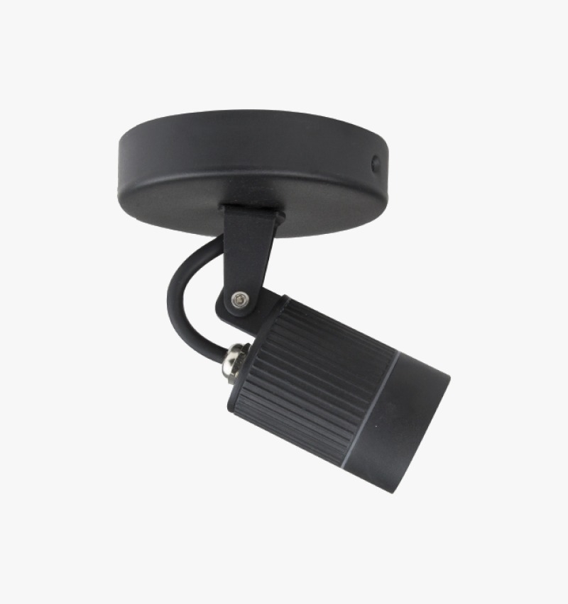 Spot Led Externo Romalux Preto 7 watts 2700K 30° 84X117X200mm IP66 Bivolt 30033A