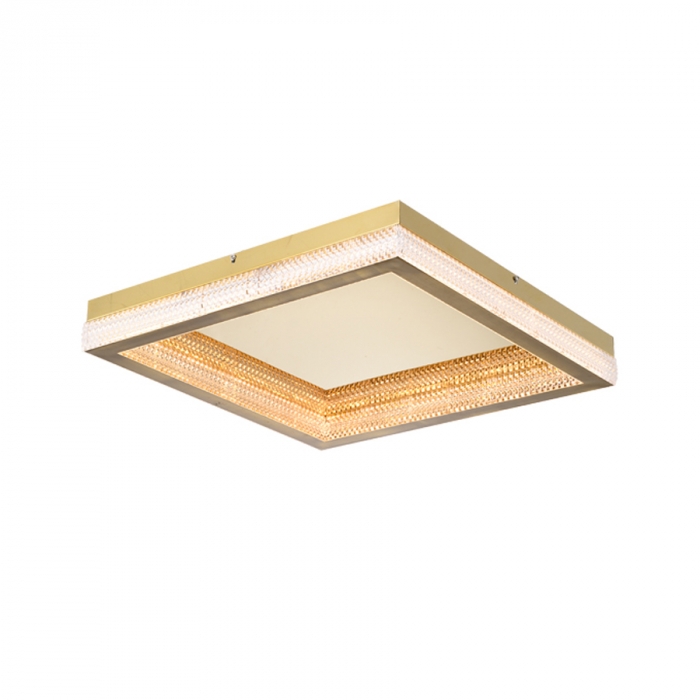 Plafon Skylight Queensland Dourado 80 watts 3000K Bivolt 500X500mm SKY-4007Q