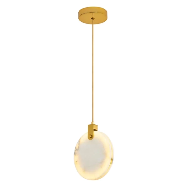 Pendente GMH Superlua Dourado 9 watts 3000K Bivolt Ø230x20mm P-SUPERLUA-GOLD