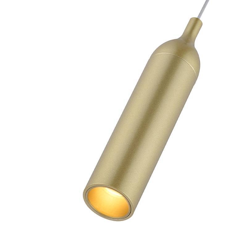 Pendente Nordecor Wisi 5 watts 3000K Dourado Fosco Ø31x150mm 2680