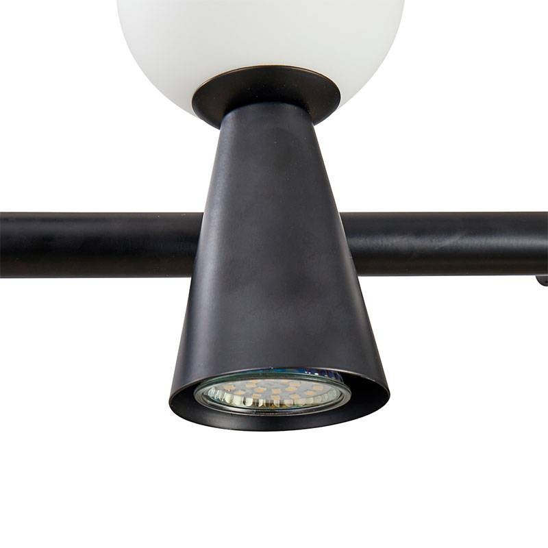Pendente Nordecor Teas 3L G9 e 3L Dicroica MR16 Preto 200x800mm 2468