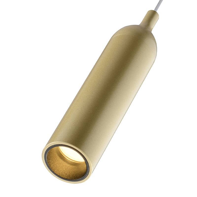 Pendente Nordecor Wisi 5 watts 3000K Dourado Fosco Ø31x150mm 2680