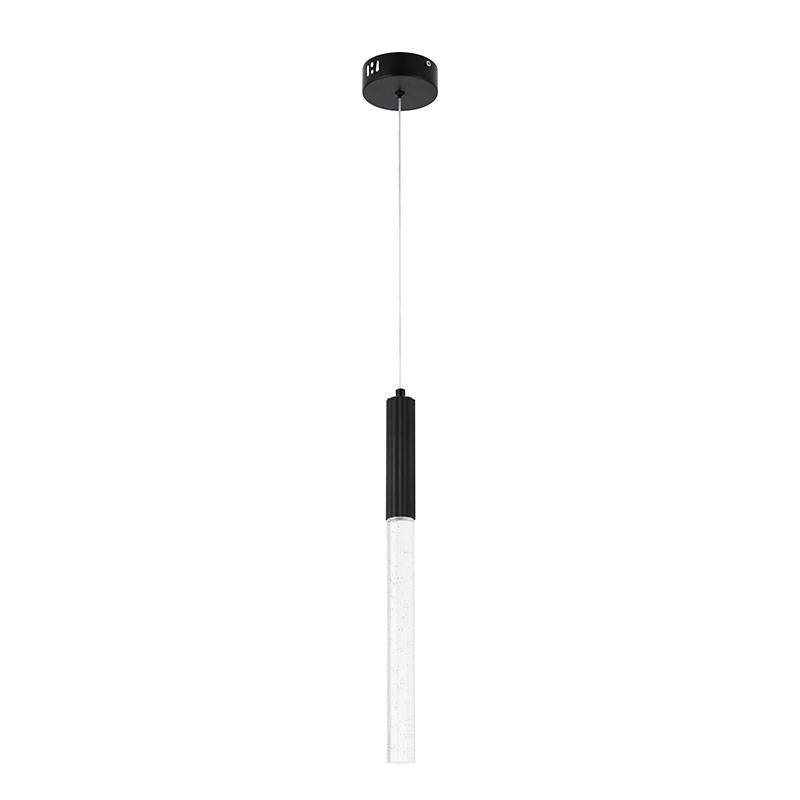 Pendente Nordecor Vanna Preto 3 watts 3000K Bivolt Metal e Vidro Bivolt Ø35x450mm 2394