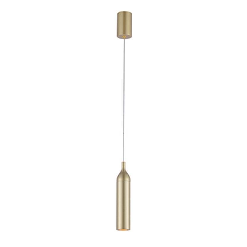 Pendente Nordecor Wisi 5 watts 3000K Dourado Fosco Ø31x150mm 2680