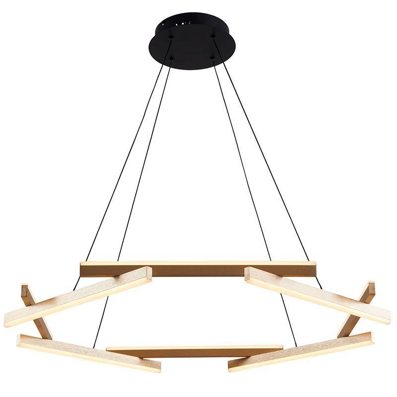 Pendente Nordecor Wida 60 watts 3000K Ouro Champagne 820mm 2787