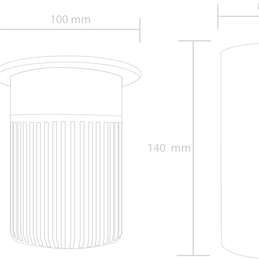 Embutido de Solo Mundial 18 watts IRC95 3000K 30° IP67 Bivolt Anti Ofuscante Ø100x115mm ML-0429