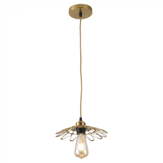 Pendente Nordecor Ollin Aramando 1L E27 Dourado 250mm 2599