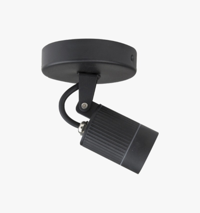 Spot Led Externo Romalux Preto 7 watts 2700K 30° 84X117X200mm IP66 Bivolt 30033A