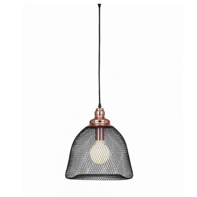 Pendente Skylight Cage Preto e Rose Gold 1L E27 Ø320mm SKY-3034
