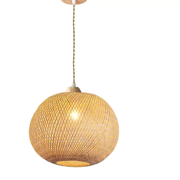 Pendente GMH Nias Fibra de Bambu 1L E27 Bivolt Ø400X300mm P-NIAS-30