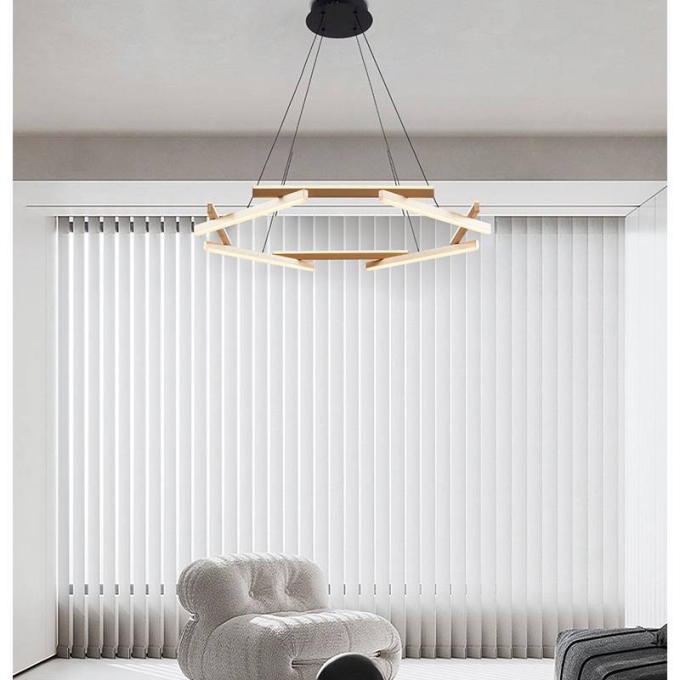 Pendente Nordecor Wida 60 watts 3000K Ouro Champagne 820mm 2787