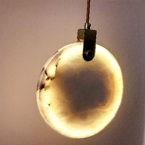 Pendente GMH Superlua Dourado 9 watts 3000K Bivolt Ø230x20mm P-SUPERLUA-GOLD