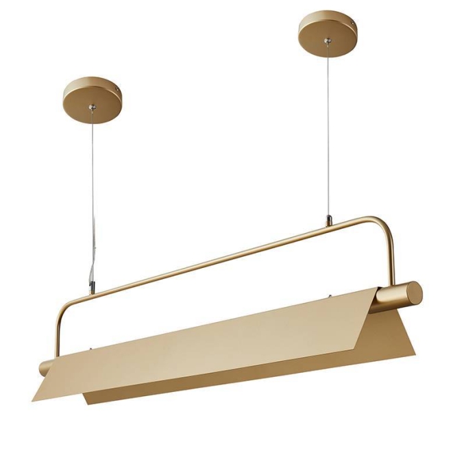 Pendente Nordecor Loze 30 watts 3000K Dourado Fosco 1200x250mm 2556