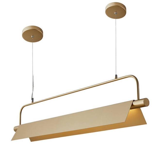 Pendente Nordecor Loze 30 watts 3000K Dourado Fosco 1200x250mm 2556