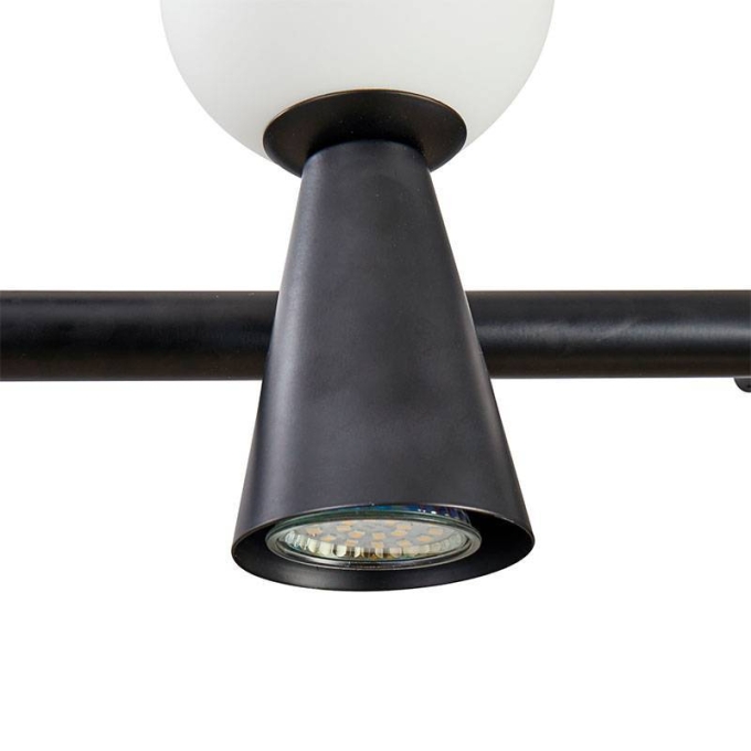 Pendente Nordecor Teas 3L G9 e 3L Dicroica MR16 Preto 200x800mm 2468