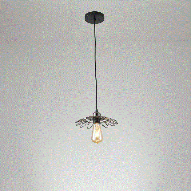 Pendente Nordecor Ollin Aramado 1L E27 Preto 250mm 2598